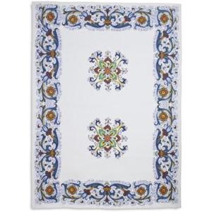 Sur La Table Deruta-Style Linen Kitchen Towel, Blue