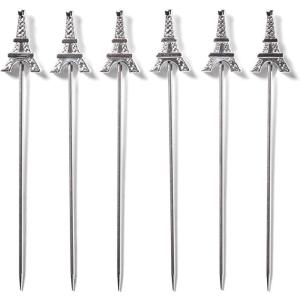 Sur La Table Eiffel Tower Cocktail Picks, Set of 6, Silver