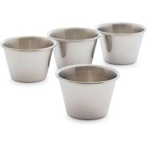 Sur La Table Stainless Steel Sauce Cups, Set of 4, Silver