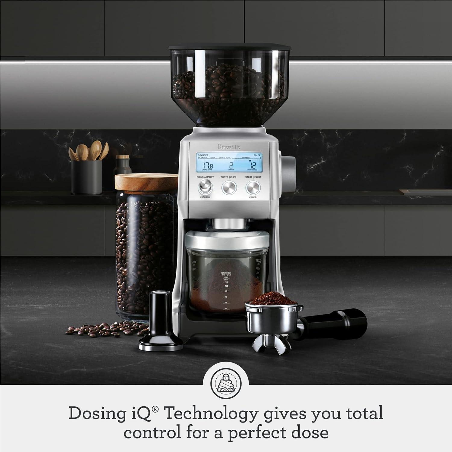 imageBreville BCG820DBL Smart Grinder Pro for Coffee and Espresso Damson BlueOyster Shell
