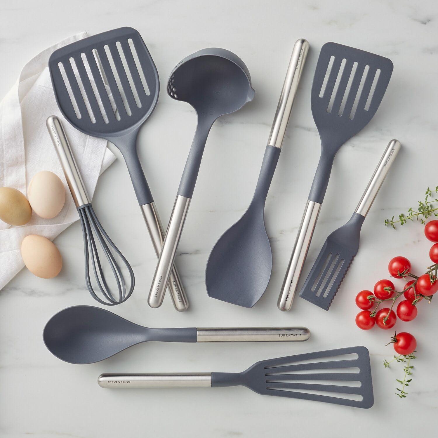 imageSur La Table Nonstick Spoon HeatResistant Nonstick Serving Spoon for Soups Sauces and LargeBatch Cooking