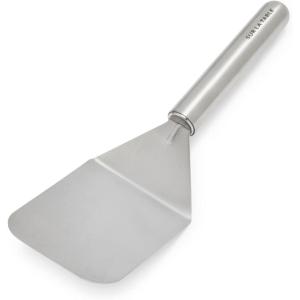 Sur La Table Stainless Steel Turner, Wide Rigid Stainless Turner for Flipping, Serving and Transferring Large Foods(Silver)