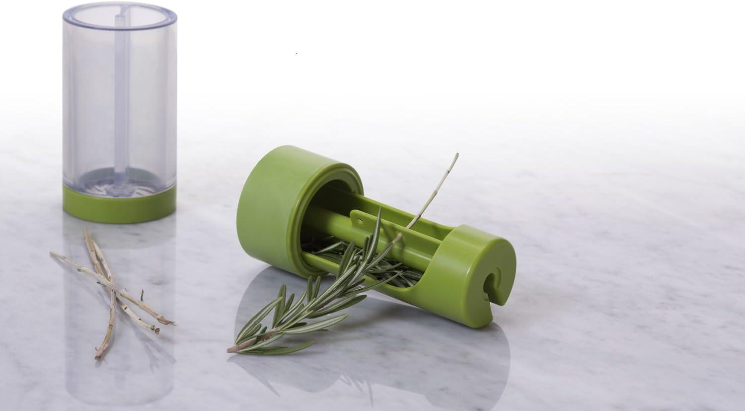 imageMicroplane Herb Grinder and Leaf Stripper Seasoning Herb Mill Stainless SteelGreen