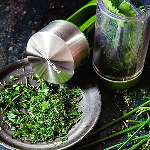 imageMicroplane Herb Grinder and Leaf Stripper Seasoning Herb Mill Stainless SteelStainless Steel