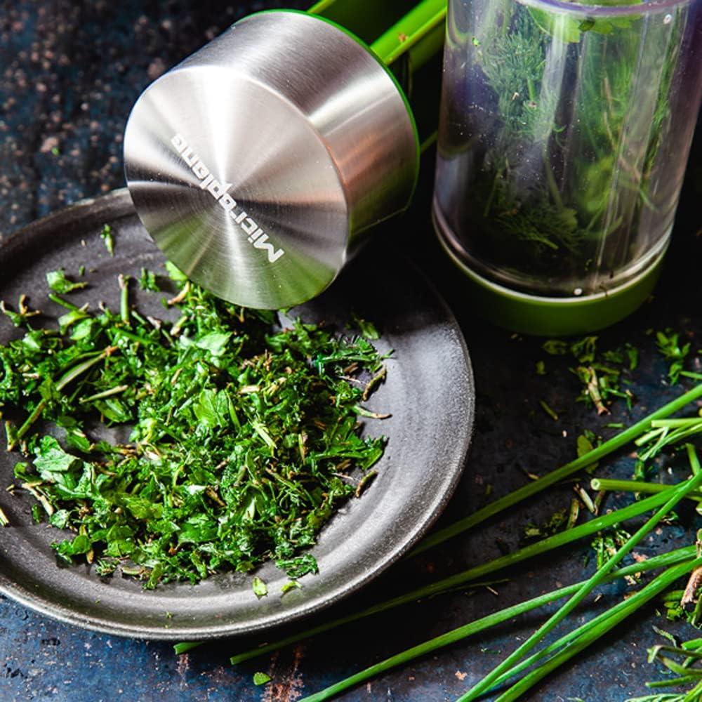 imageMicroplane Herb Grinder and Leaf Stripper Seasoning Herb Mill Stainless SteelStainless Steel