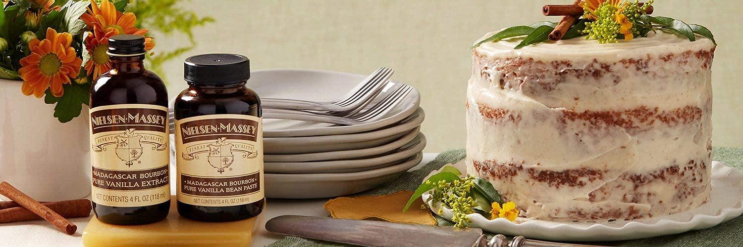 imageNielsenMassey Madagascar Bourbon Pure Vanilla Bean Paste for Baking and Cooking 4 Ounce Bottle32 Fl Oz Pack of 1