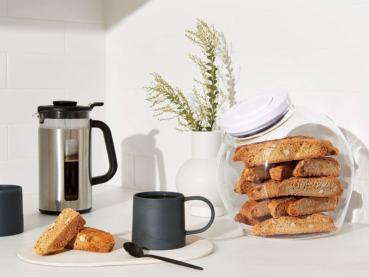 imageOXO Good Grips 50 Qt POP Large Cookie Jar Airtight Food Storage for Cookies and MoreLarge Jar 5 Qt Pack of 4