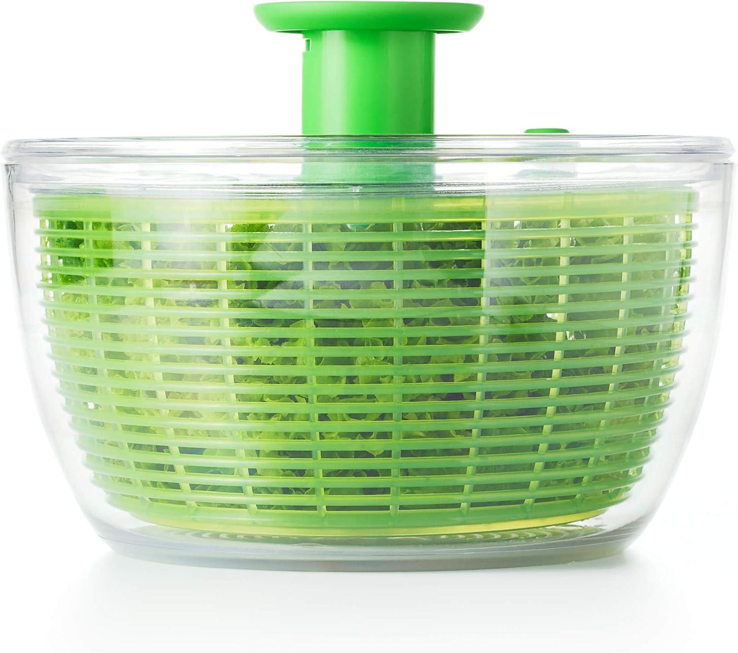 imageOXO Good Grips Little Salad amp Herb Salad Spinner Fruit Washer and Lettuce SpinnerGreen
