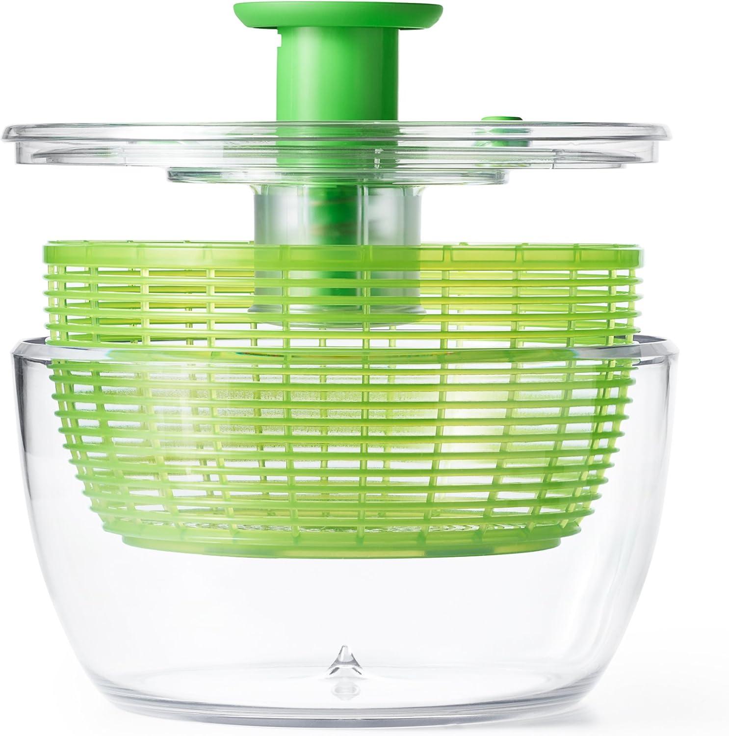 imageOXO Good Grips Little Salad amp Herb Salad Spinner Fruit Washer and Lettuce SpinnerGreen