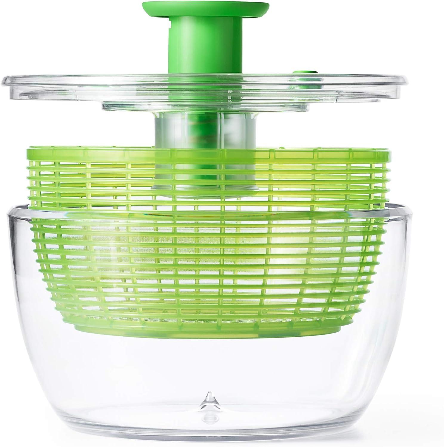 imageOXO Good Grips Little Salad amp Herb Salad Spinner Fruit Washer and Lettuce SpinnerGreen