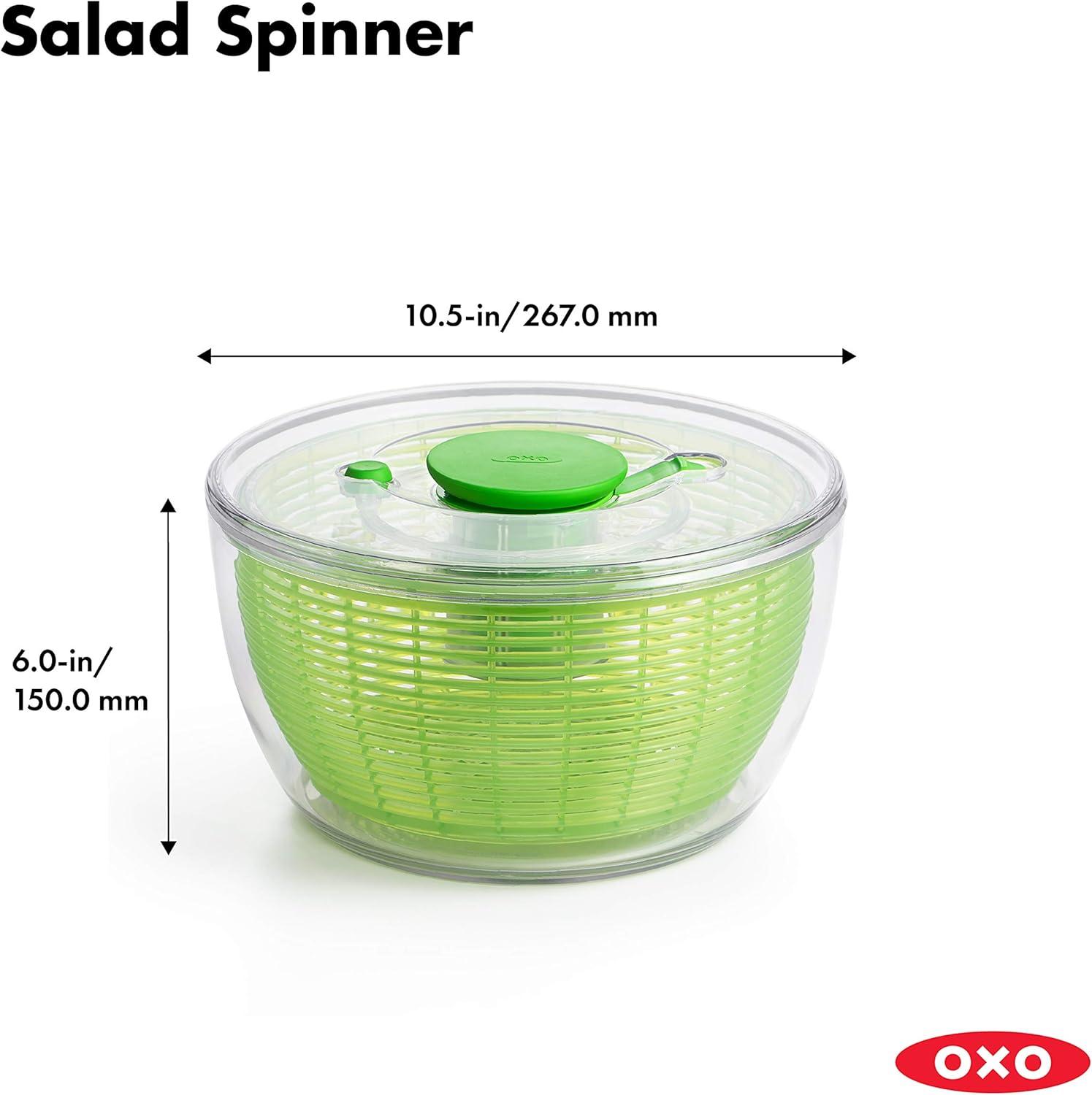 imageOXO Good Grips Little Salad amp Herb Salad Spinner Fruit Washer and Lettuce SpinnerGreen
