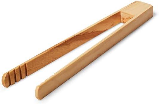 imageSur La Table Olivewood Tongs Handcrafted Italian Olivewood Salad and Serving Tongs for Gentle Food Handling