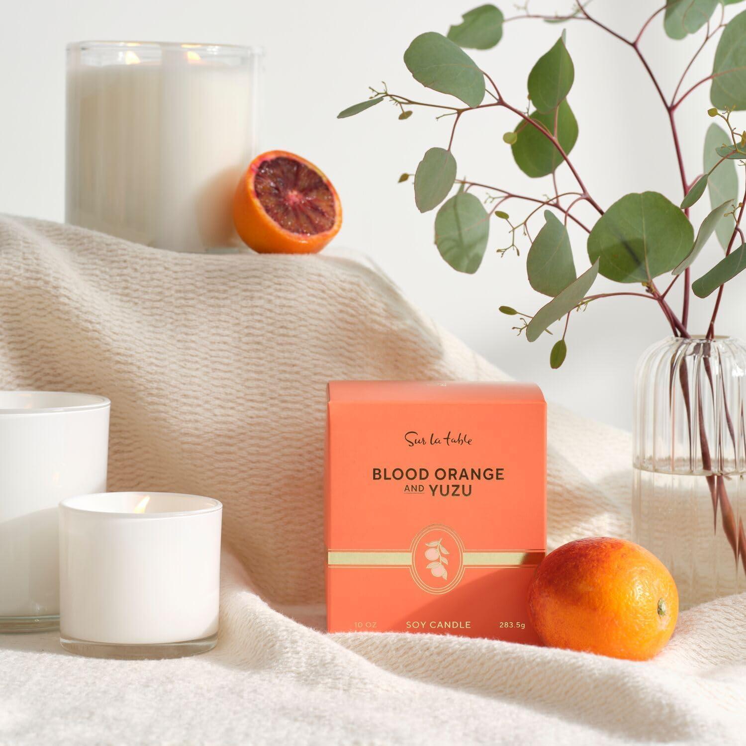 imageSur La Table Sicilian Blood Orange Scented Candle HandPoured Soy Blend with Bright Citrus and Tropical Floral Fragrance