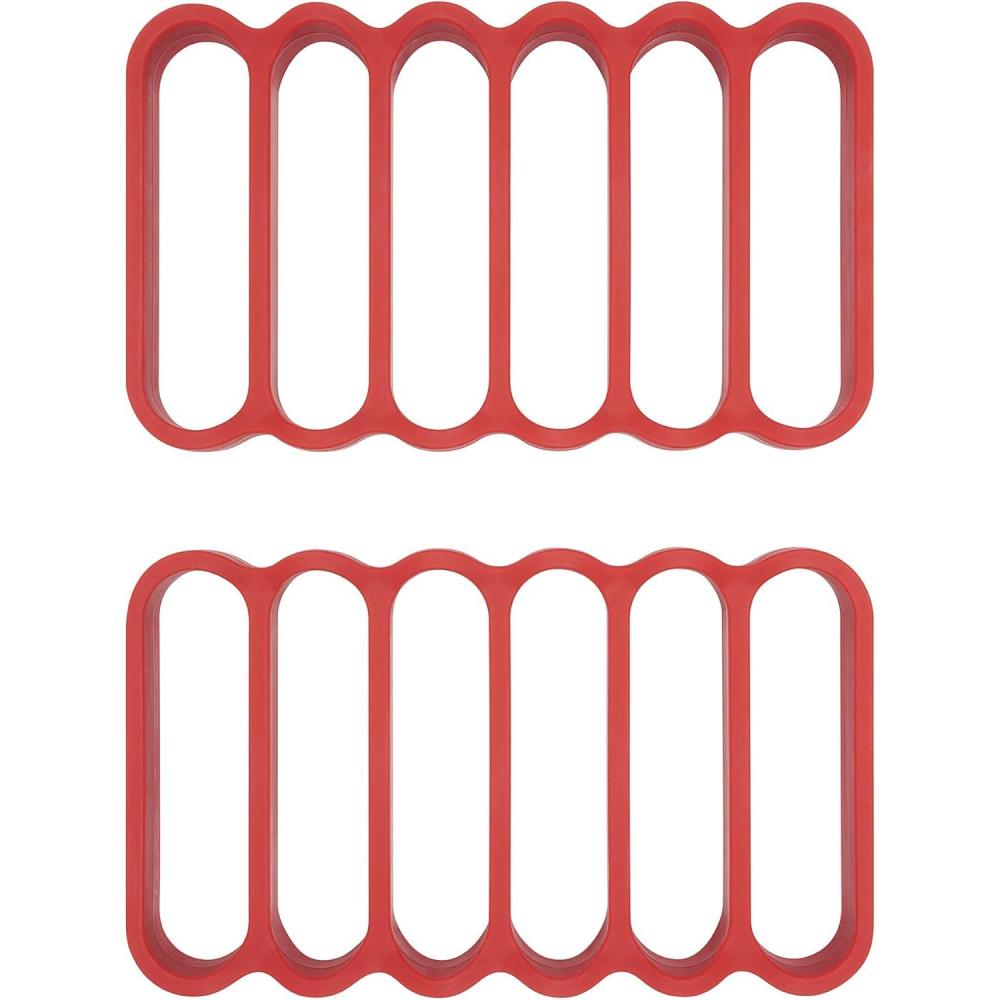 imageOXO 11210100 OXO Good Grips Silicone Roasting Racks 2PackRedPack of 2