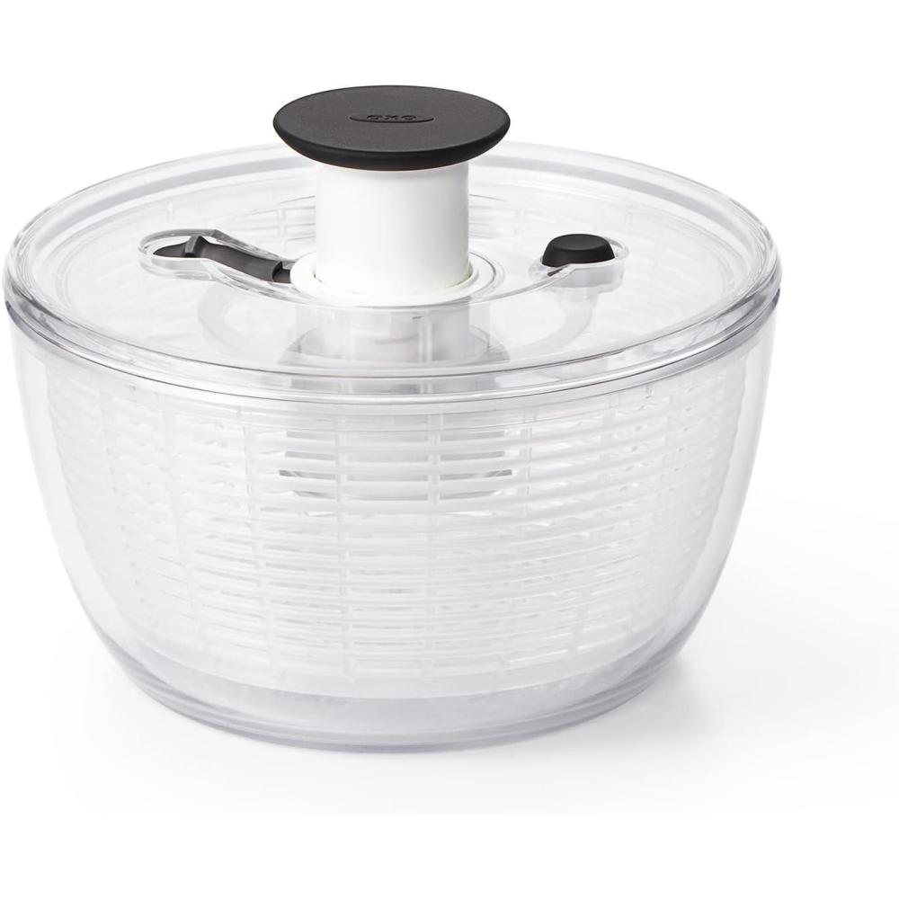 imageOXO Good Grips Little Salad amp Herb Salad Spinner Fruit Washer and Lettuce SpinnerClear