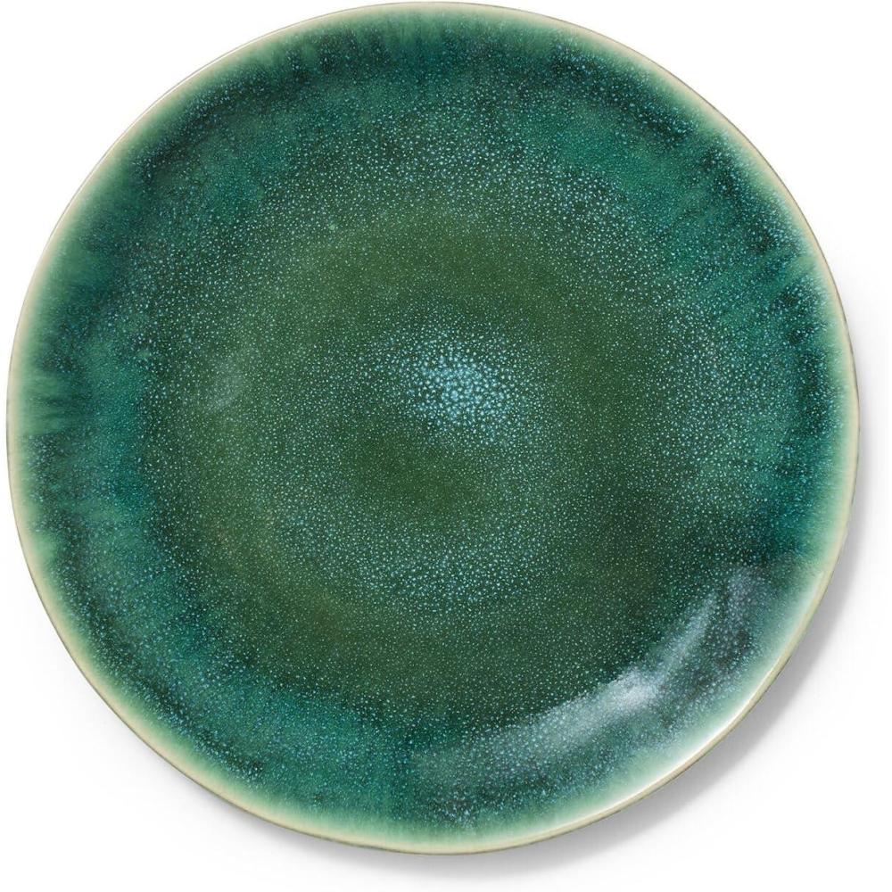 imageSur La Table Cloud Dinner Plate Emerald Green Handcrafted Stoneware with Organic CloudForm Edge for Everyday Dining