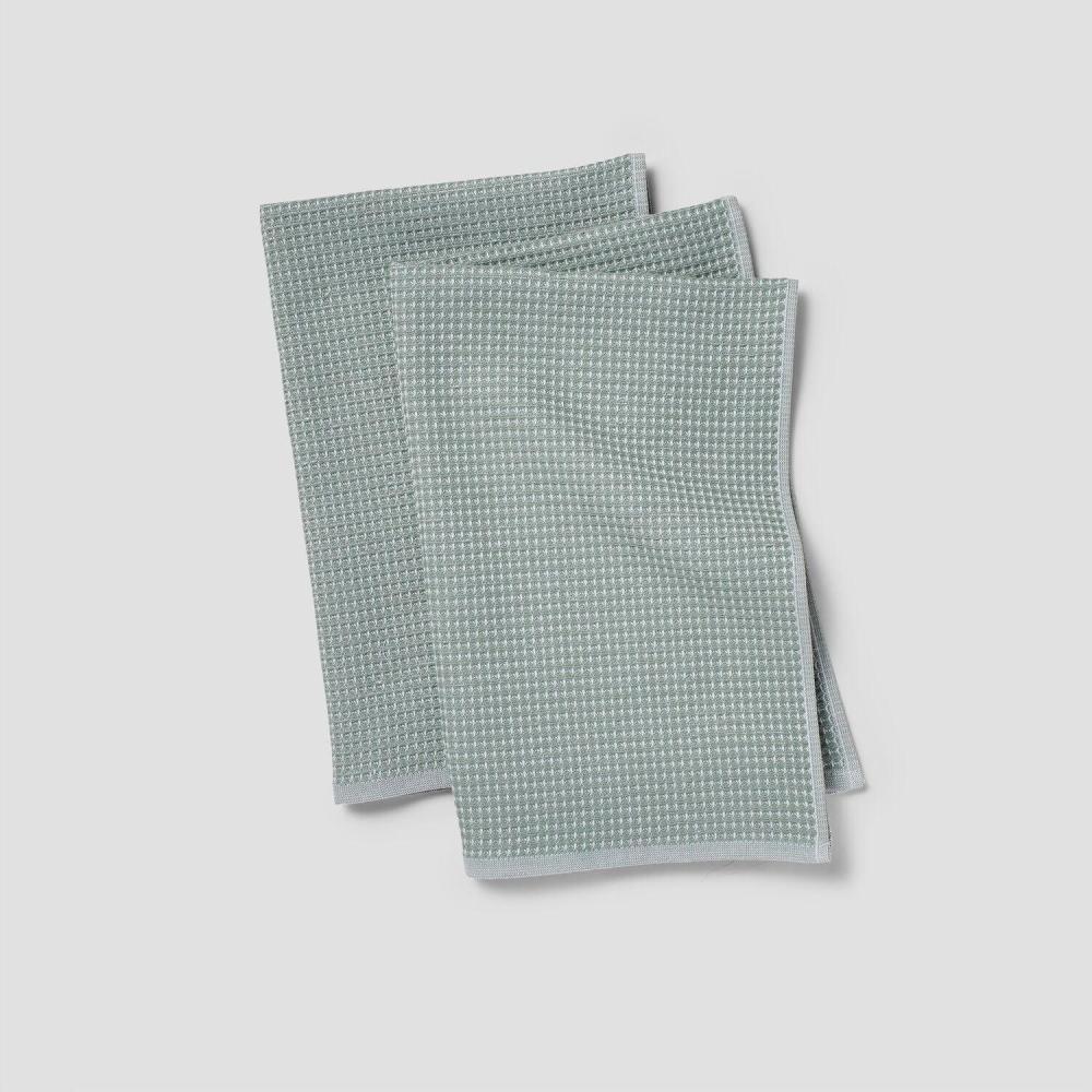 imageSur La Table Essential WaffleWeave Towels Set of 2 Eucalyptus