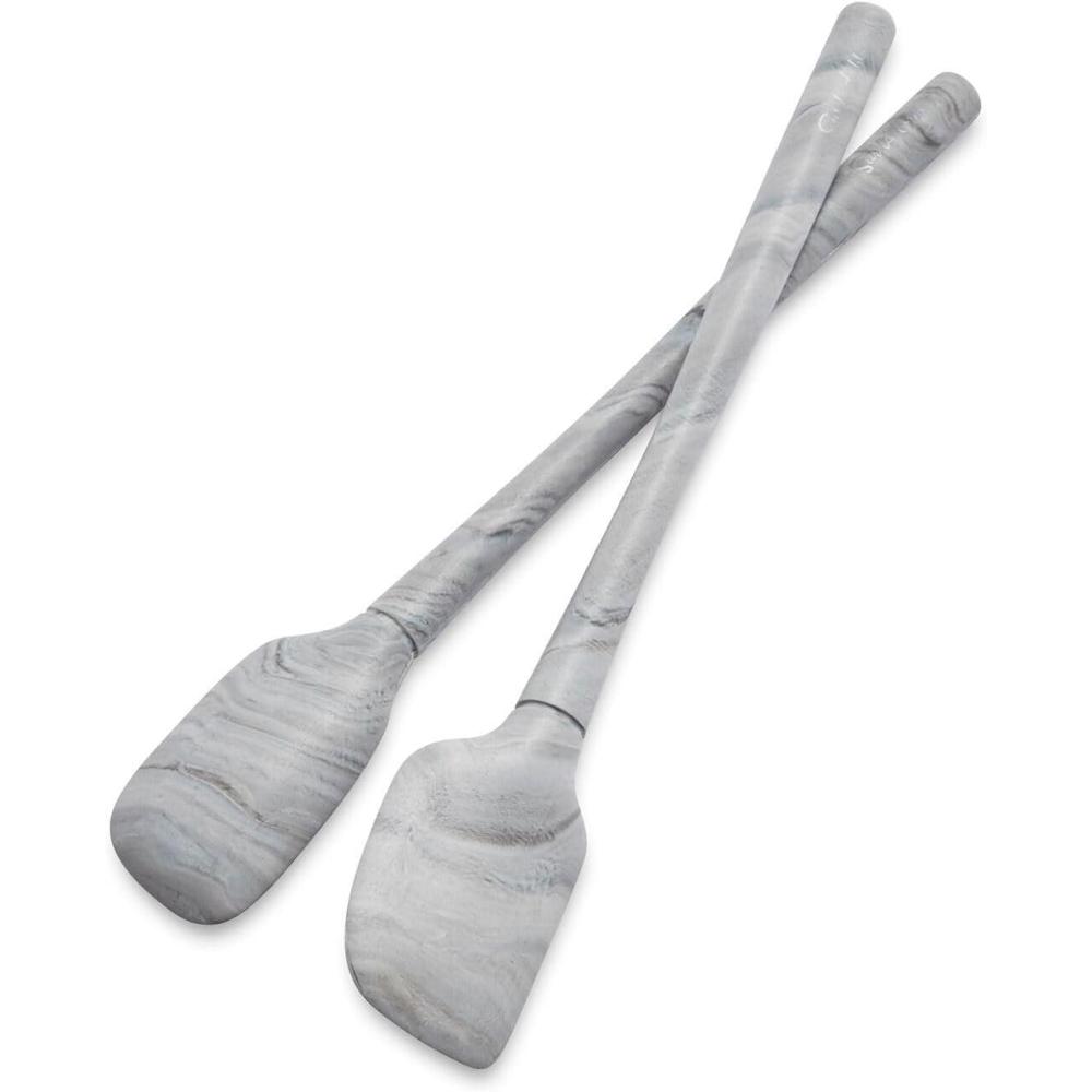 imageSur La Table FlexCore Mini Silicone Spatula and Spatula Spoon Blue Compact FlexCore Tools with Stainless Steel Handles for Small Pans and Jars Set of 2Gray