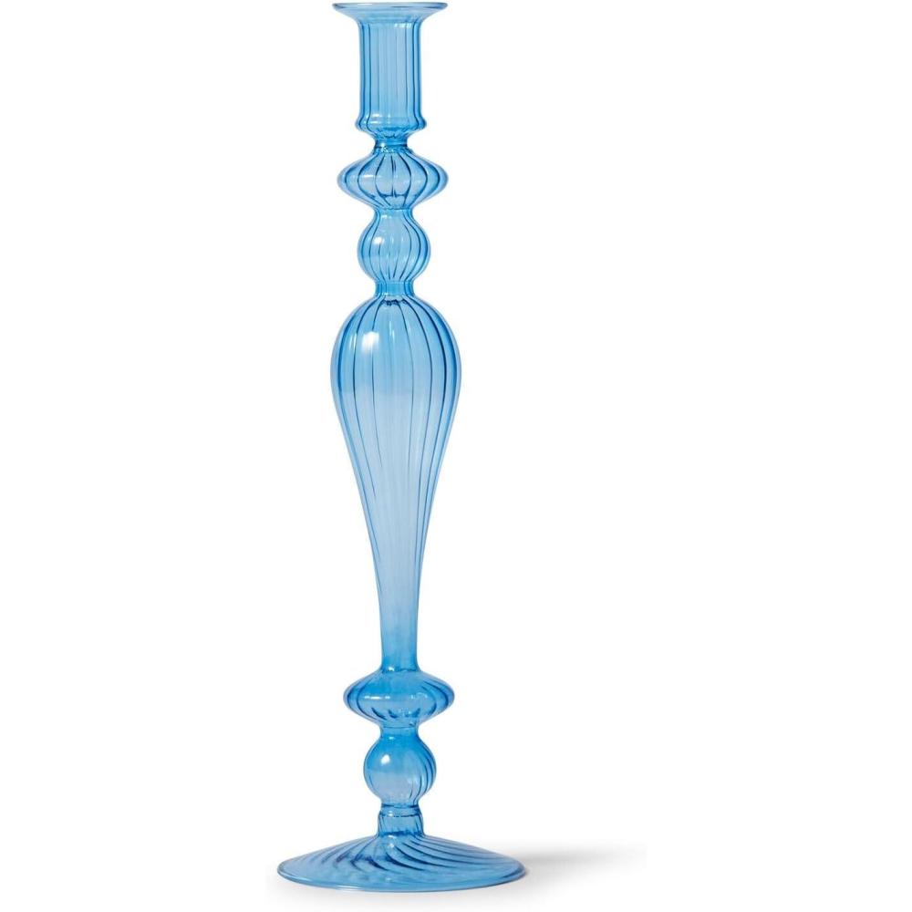 imageSur La Table Glass Taper Candle Holder 135 ClearSky Blue