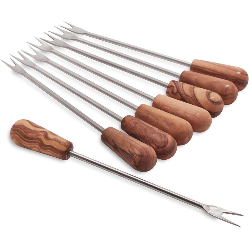 imageSur La Table Italian Olivewood Appetizer Picks Set Of 8 Brown
