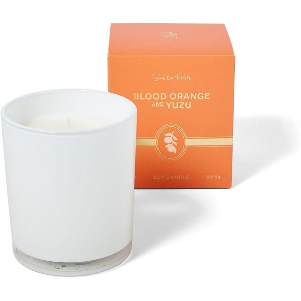 imageSur La Table Sicilian Blood Orange Scented Candle HandPoured Soy Blend with Bright Citrus and Tropical Floral Fragrance