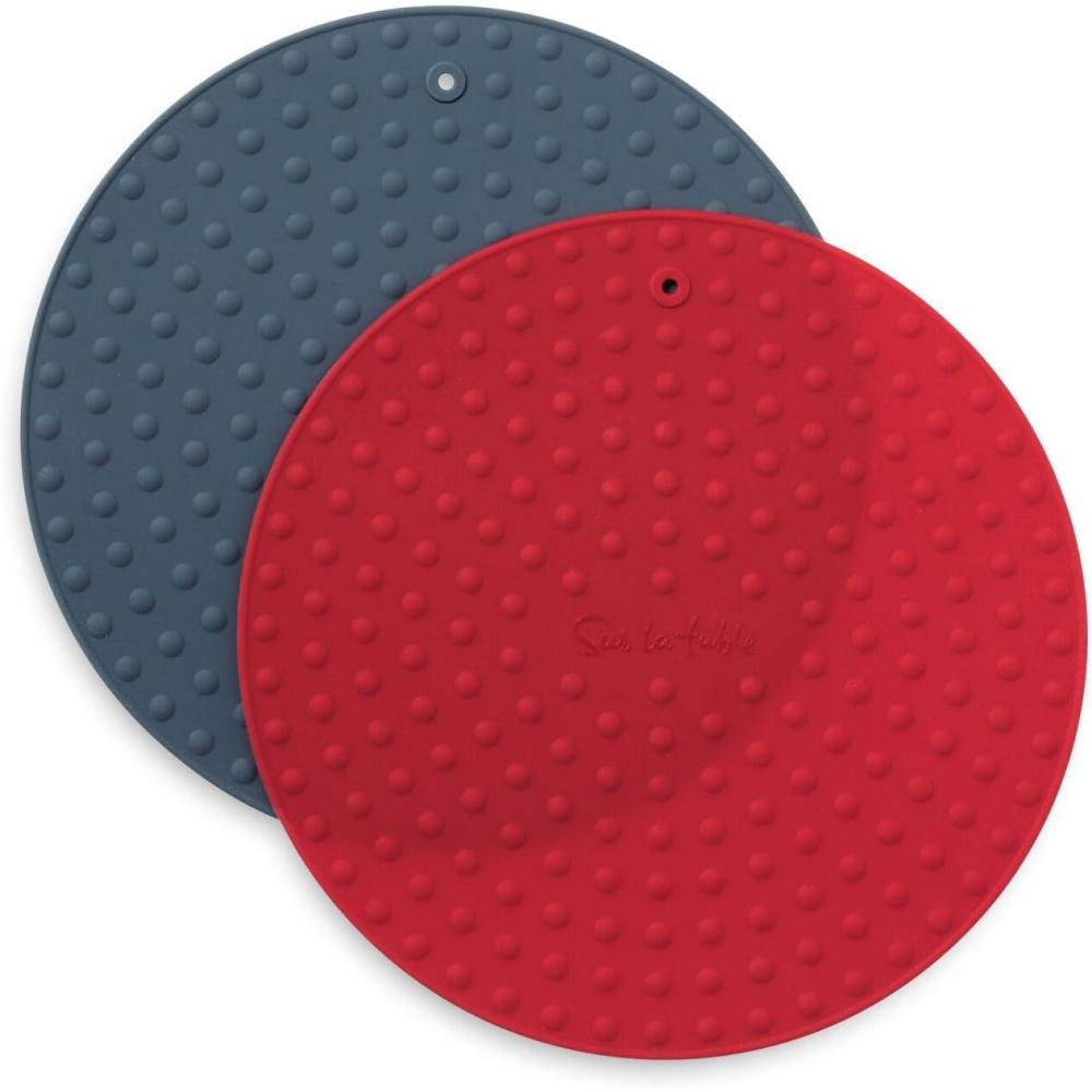 imageSur La Table Silicone Jar Openers Set of 2 Flexible Grip Pads for Stubborn Lids on Jars Bottles and Containers Set of 2