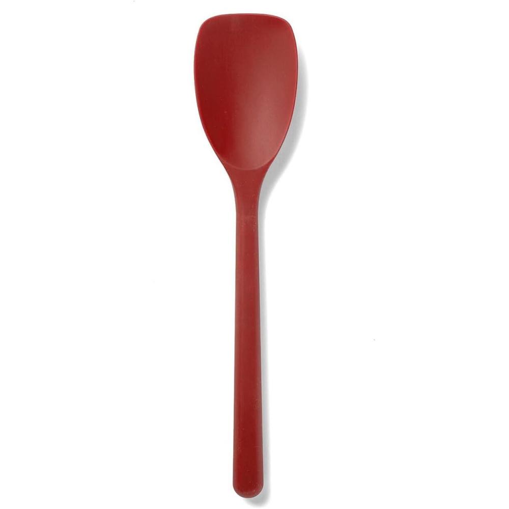 imageSur La Table Silicone Saut Spoon Gray HeatResistant Silicone Spoon for Stirring Folding and Serving in Nonstick CookwareDark Red
