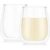 Bodum Skal Chardonnay Glass, Double Wall, High-Heat Borosilicate Glass, Set of 2(Clear)