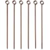Sur La Table Antique Copper Cocktail Picks, Set of 6, Reusable Antique Copper-Finish Garnish Picks for Cocktails and Appetizer Plates, Set of 6