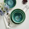 Sur La Table Cloud Dinner Plate, Emerald Green, Handcrafted Stoneware with Organic Cloud-Form Edge for Everyday Dining