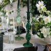 Sur La Table Glass Taper Candle Holder, 13.5″, Clear(Sage Green)