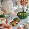 Sur La Table Glass Taper Candle Holder, 13.5″, Clear(Sage Green)