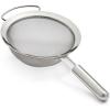 Sur La Table Stainless Steel Sieve – 3″ Fine Mesh Strainer with Weighted Ergonomic Handle – 18/8 Non-Corrosive Metal for Sifting, Rinsing & Straining