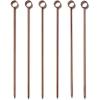 Sur La Table Antique Copper Cocktail Picks, Set of 6, Reusable Antique Copper-Finish Garnish Picks for Cocktails and Appetizer Plates, Set of 6