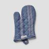 Sur La Table Blue Stripe Oven Mitt, Long Heat-Resistant Cotton Oven Mitt with Classic Blue Stripe for Oven and Stovetop Use