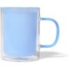 Sur La Table Colored Double-Wall Mug, Light Blue