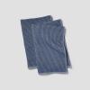Sur La Table Essential Waffle-Weave Towels, Navy, Set of 2 Pre-Washed Cotton Towels with Elevated Texture for Fast, Efficient Drying, Set of 2