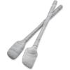 Sur La Table Flex-Core Mini Silicone Spatula and Spatula Spoon, Blue, Compact Flex-Core Tools with Stainless Steel Handles for Small Pans and Jars, Set of 2(Gray)