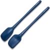 Sur La Table Flex-Core Mini Silicone Spatula and Spatula Spoon, Blue, Compact Flex-Core Tools with Stainless Steel Handles for Small Pans and Jars, Set of 2(Navy)