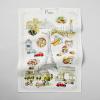 Sur La Table Paris Map Kitchen Towel, Tan