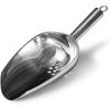 Sur La Table Stainless Steel Ice Scoop, 9 in, Perforated Scoop for Ice, Olives and Wet Items with 8-10 oz Capacity, 9 in