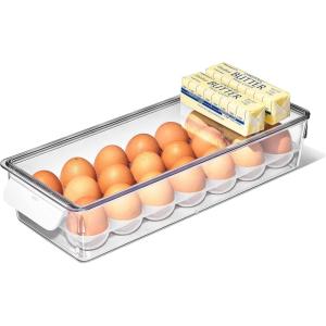 OXO Good Grips Fridge Egg Holder with Removable Tray and Lid(One Size (Pack of 8))
