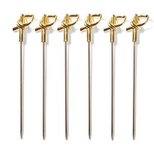 Sur La Table Bamboo Knot Cocktail Picks, Set of 6, Gold