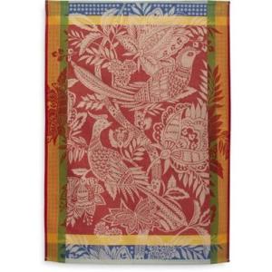 Sur La Table Birds of Paradise Kitchen Towel, Illustrated Cotton Towel with Vibrant Tropical Bird and Botanical Design