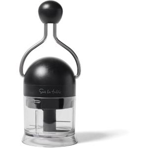 Sur La Table Black Marquina Marble Spoon Rest, Handcrafted Natural Marble Kitchen Utensil Rest for Stovetop and Counter