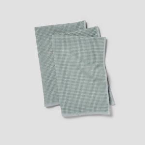 Sur La Table Essential Waffle-Weave Towels, Set of 2, Eucalyptus