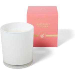 Sur La Table Grapefruit & Sugar Scented Candle – 10 oz Citrus Bloom Soy Wax Blend with Tangerine & Orange Essential Oils, Clean Burn up to 40 Hours in Glass Jar