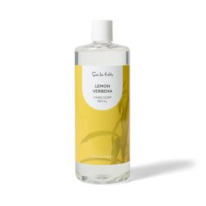 Sur La Table Lemon Verbena Soap Refill, Yellow, Concentrated Plant-Derived Formula with Fresh Lemon Verbena Scent, Mindful Formula