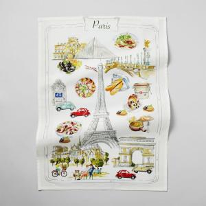 Sur La Table Paris Map Kitchen Towel, Tan