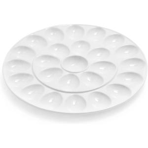 Sur La Table Porcelain Egg Platter, White